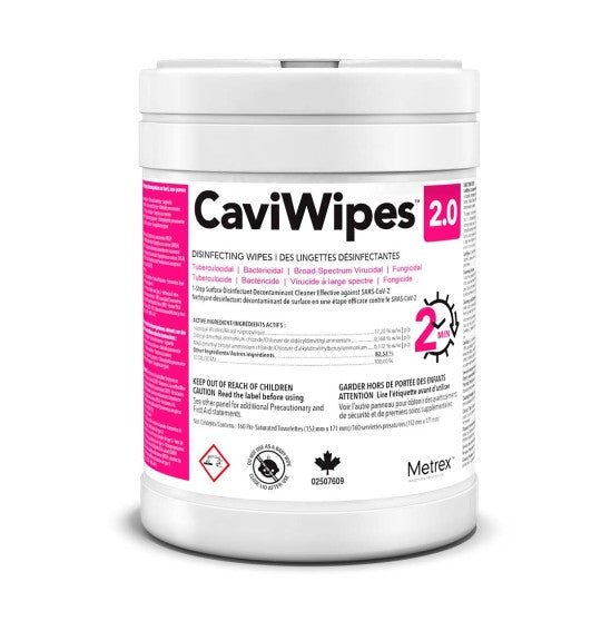 CaviWipes 2.0 - Tub - 2 Minute Effective Kill Time