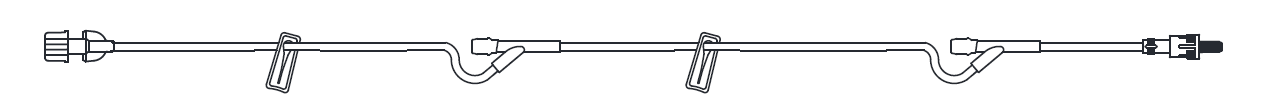 Standard Bore Tubing IV Extension Set, 27" Length, 4.9 mL Priming Volume, Female Luer Lock, 2 Slide Clamps, 2 Y Sites, Rotating Male Luer Lock, PE Poly Pouch, 50/cs