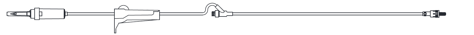 IV Admin Set, 10 Drops Per mL, 83" Length, 17 mL Priming Volume, Non-Vented, Roller Clamp, 1 AMSafe® Needle-Free Y Site, Rotating Male Luer Lock, PE Poly Pouch, 50/cs