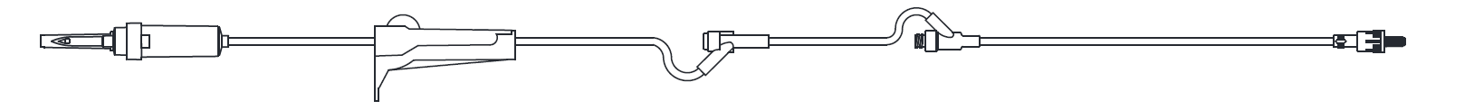 IV Admin Set, 10 Drops Per mL, 83" Length, 17mL Priming Volume, Non-Vented, Roller Clamp, 1 Pre-Pierced Y Site, 1 AMSafe Needle-Free Y Site, Rotating Male Luer Lock, PE Poly Pouch, 50/cs (90 cs/plt)