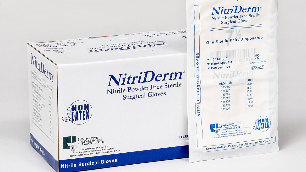 NitriDerm® Nitrile Surgical Gloves – Series 1352, 50pr/bx