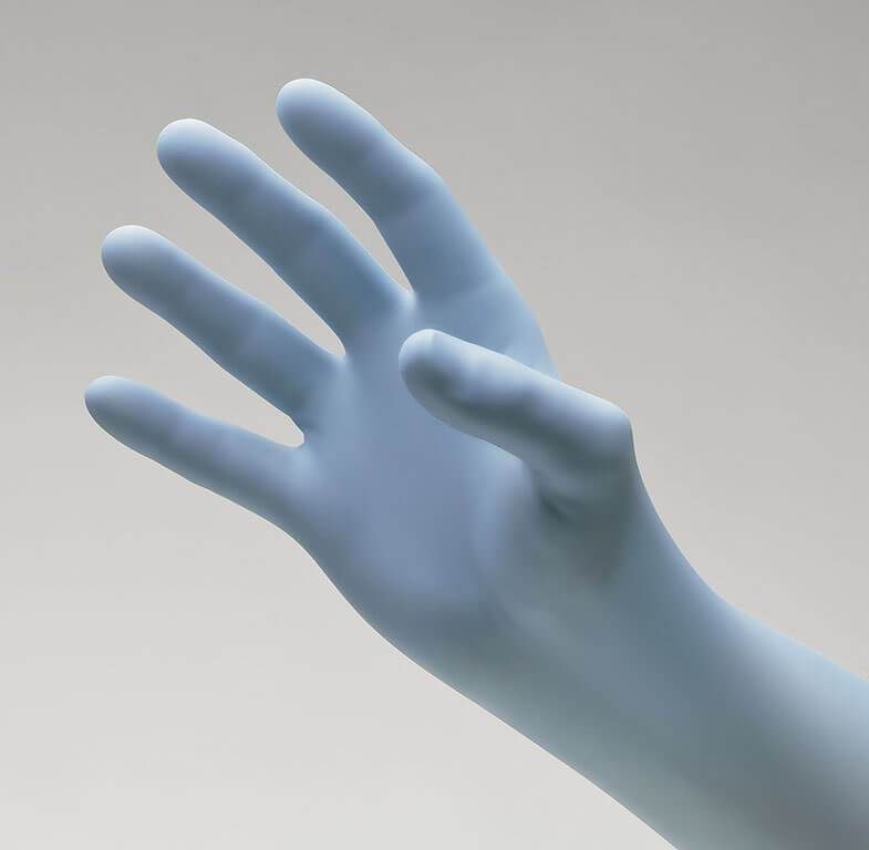 Nitriderm 200, Nitrile Exam Gloves, Non-Sterile, PF, Textured, Blue - Series 159. 200 per bx