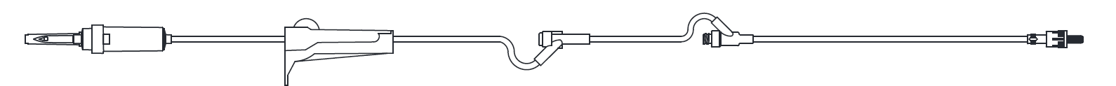 Pediatric Basic IV Set, 60 Drops Per mL, 83" Length, 17 mL Priming Volume, Non-Vented, Roller Clamp, 1 Pre-Pierced Y Site, 1 AMSafe Needle-Free Y Site, Rotating Male Luer Lock, PE Poly Pouch, 50/cs
