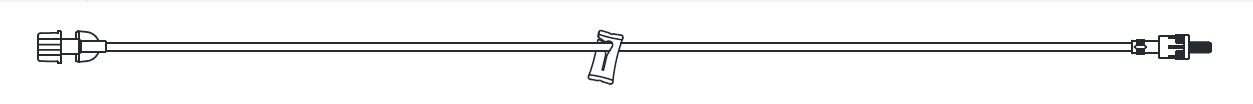 Microbore Tubing, Length 12" Female Luer Lock, 1 Slide Clamp, Rotating Male Luer Lock, Tyvek Poly Pouch, 0.2mL Priming Volume, DEHP-Free, Latex Free (LF), 50/cs