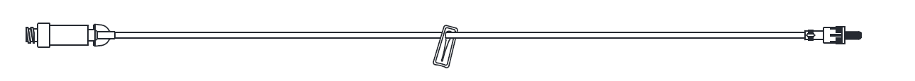 Standard Bore IV Extension Set, 7" Length, 1.2 mL Priming Volume, 1 AMSafe Needle-Free Connector, 1 Slide Clamp, Rotating Male Luer Lock, Tyvek Poly Pouch, 50/cs