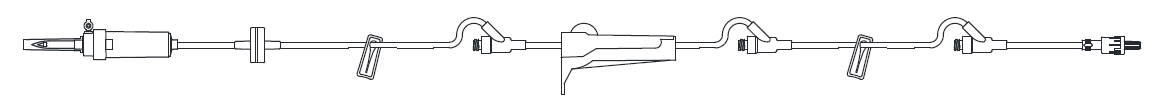 Adult Primary Piggyback IV Set, 15 Drops/mL, 110"L, 22 mL Priming Volume, Vented/ Non-Vented, Back Check Valve, 1 Slide Clamp, 3 AMSafe® Needle-Free Y Sites, Roller Clamp, Rotating Male Luer Lock, Tyvek Form Fill Seal Package, Latex Free (LF), 50/cs