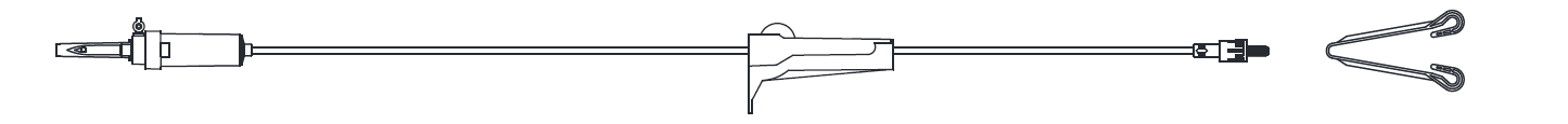 Secondary Piggyback IV Set,  20 Drops Per mL, 40" Length, 10 mL Priming Volume, Vented/Non-Vented, Roller Clamp, Rotating Male Luer Lock, Hanger, PE Poly Pouch, 50/cs