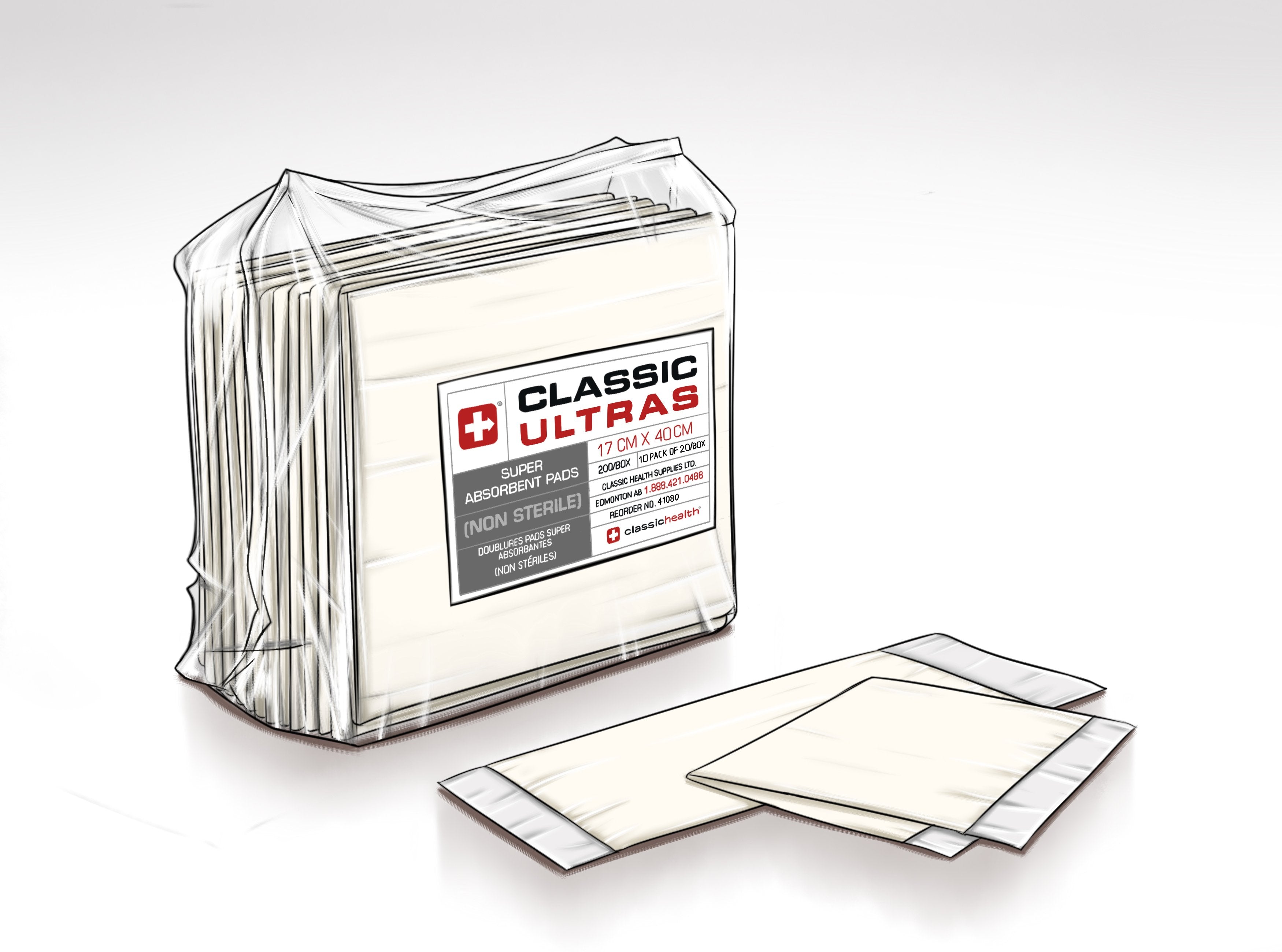 Classic Ultra - Non-Sterile. 20/pkg, 10pkg/case.