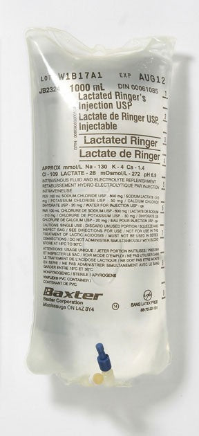 Baxter Lactated Ringer Injection USP 1000ml -  12/box