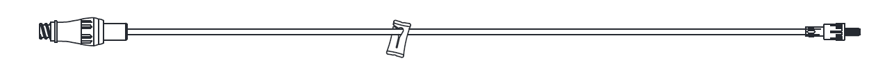 Smallbore Extension Set, Bonded MicroClave® Clear Needle-Free Connector, Slide Clamp, Rotating Male Luer Lock, 7" Length, 0.24ml PV, 50/cs