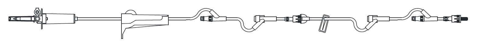Primary Gravity IV Set, Vented/Non-Vented, Roller Clamp, MicroClave® Clear Needle-Free Y-Sites, Pre-Pierced Y-Sites, with Pre-Attached Ext Set, Slide Clamp, MicroClave® Clear Needle-Free Y-Site, Pre-Pierced Y-Site, 10 drops/ml, 104" Length, 13.4ml PV