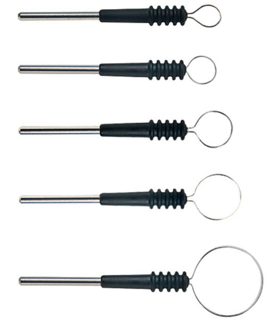 Reusable Specialty Short Tungsten Loops Electrodes, Short Shaft Loop, 0.008 wire loops