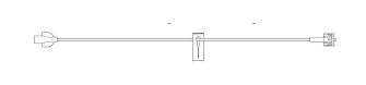 B. Braun Female luer and distal male luer lock, slide clamp, Microbore Extension Set. 0.03 in. ID. with fluid path that contains no PVC. Use with higher low rates and viscous fluids. Priming volume: 0.8 mL, Length: 60" (152 cm) - 50/box