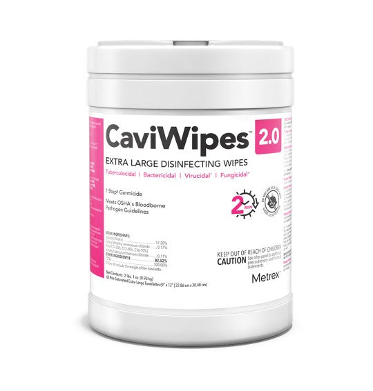 CaviWipes 2.0 - Tub - 2 Minute Effective Kill Time