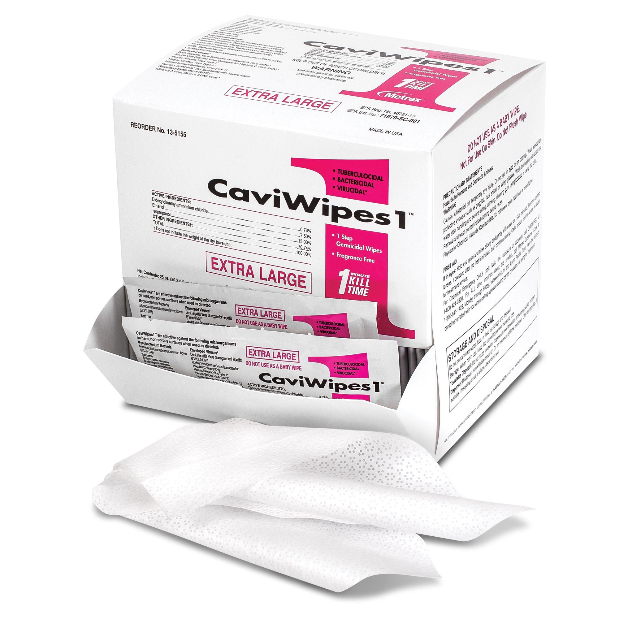 CaviWipes - Package - 3 Minute Effective Kill Time