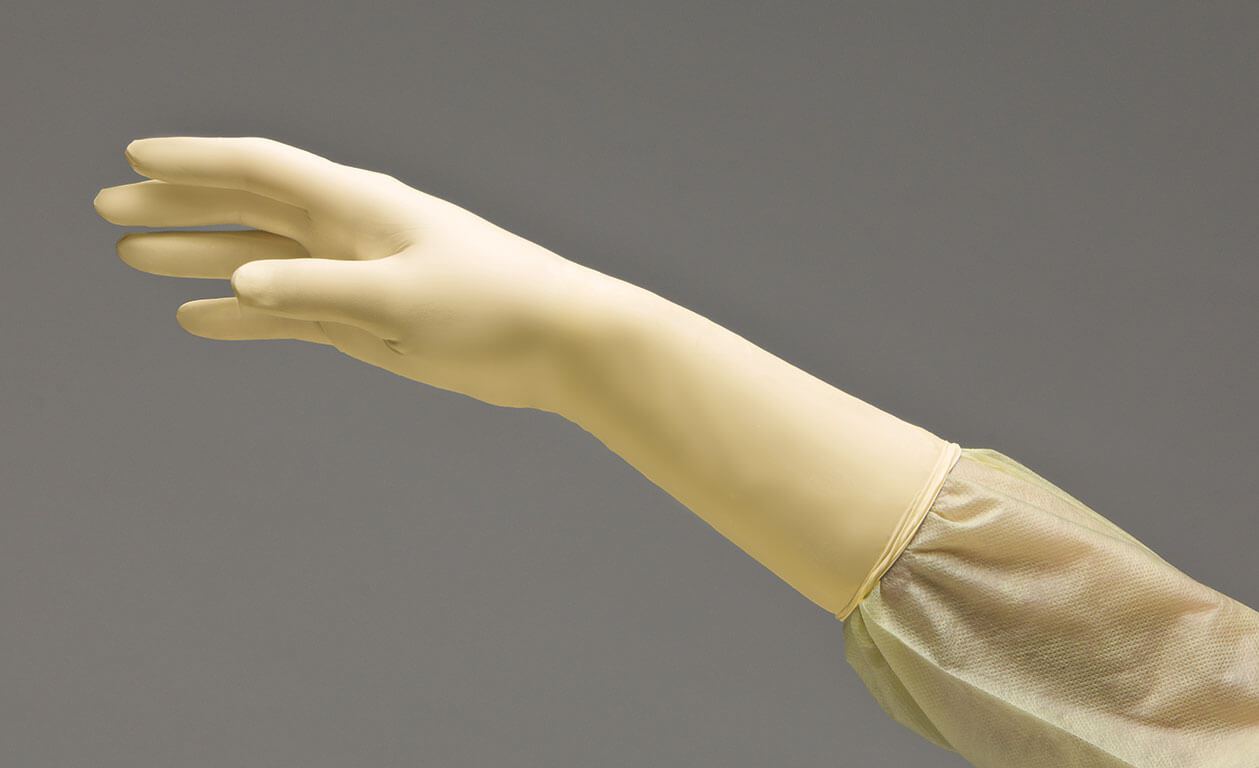 DermAssist® Latex Surgical Gloves, PF, Latex, Sterile, Bisque Finish, Brown – Series 133, 50pr/bx
