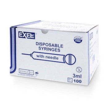 Syringe & Needle, Luer Lock, 3cc, Low Dead Space Plunger, 100/bx