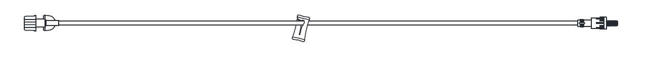 Microbore Tubing, Length 6" Female Luer Lock, 1 Slide Clamp, Rotating Male Luer Lock, Tyvek Poly Pouch, 0.1mL Priming Volume, DEHP-Free, Latex Free (LF), Sterile, 50/cs