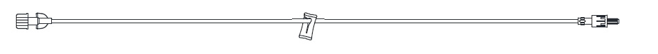 Microbore Extension Set, 38", Female Luer Lock, Slide Clamp, Rotating Male Luer Lock, 0.87ml PV, 50/cs