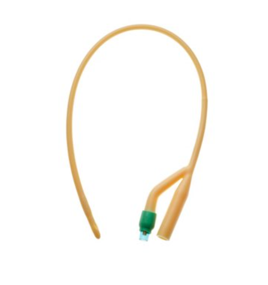 AMSure 2-Way Siliconized Latex Foley Catheters, Sterile, 14 Fr, 16", 5cc Balloon