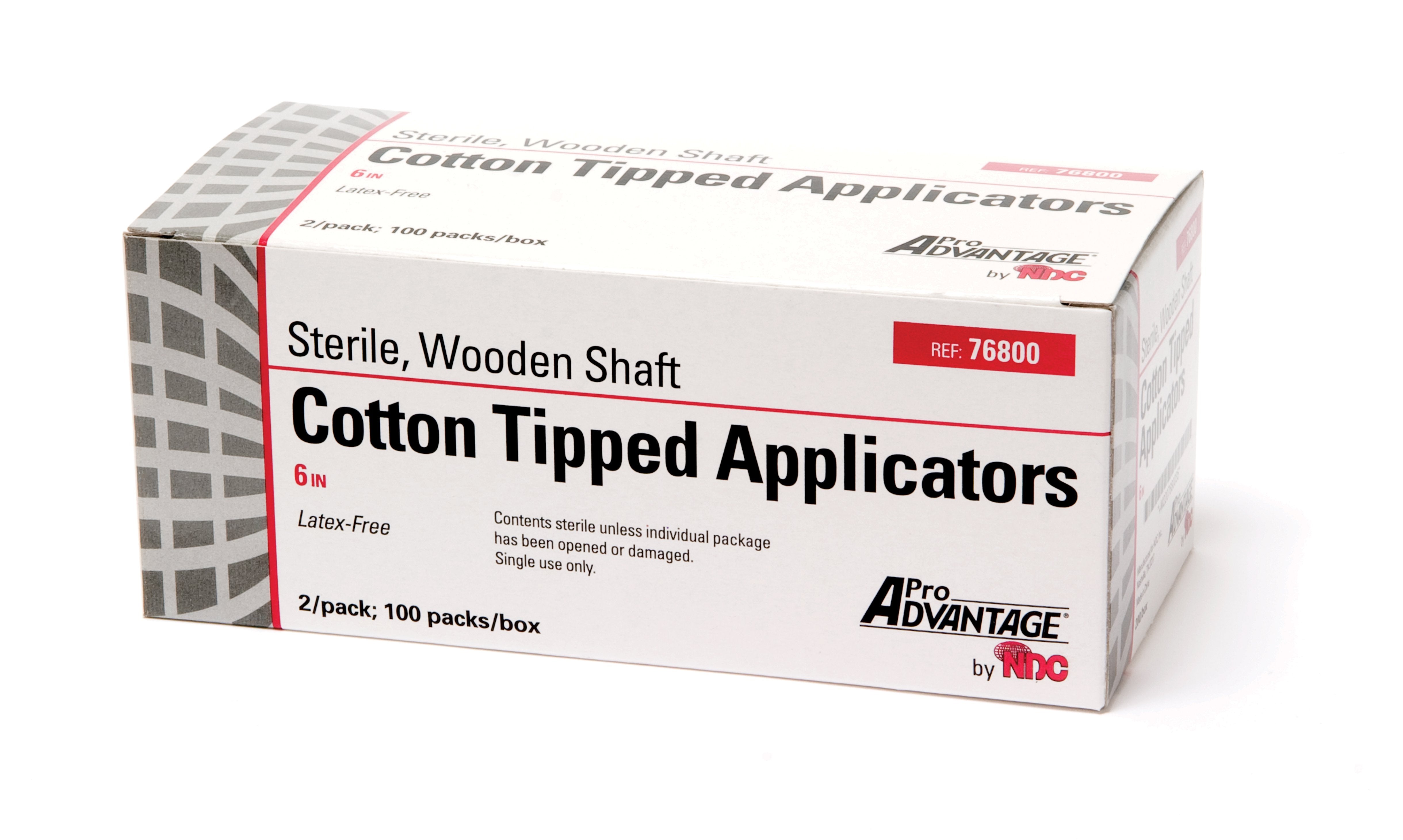 Cotton-Tipped Applicator, Sterile, Wooden Shaft, 2/pkg, 100pkg/bx (4332490260593)