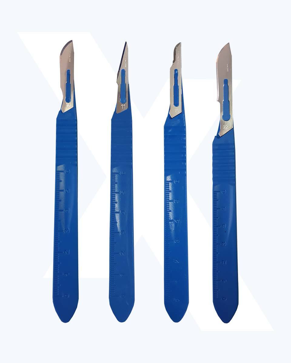 Scalpel, Stainless Steel Blade, Disposable, 10/bx.