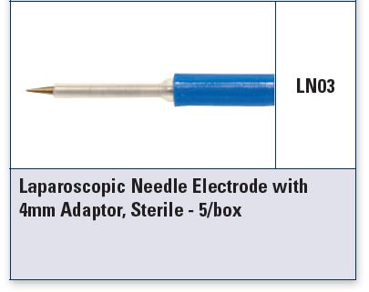Laparoscopic Electrodes, 4mm Adaptor, Sterile, 5/bx
