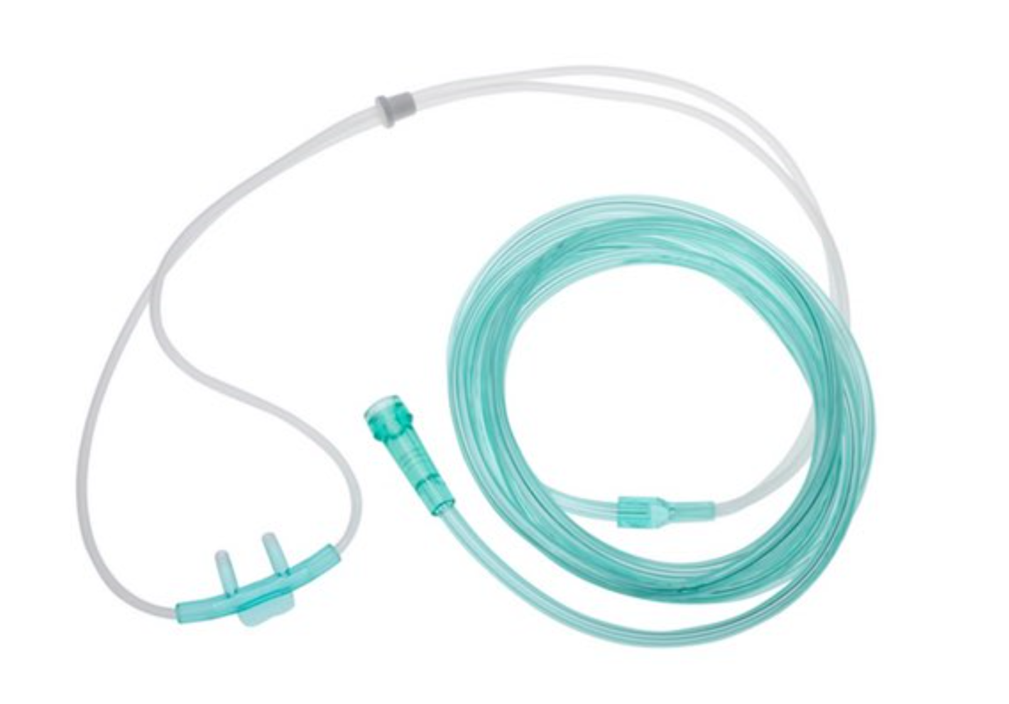 Nasal Oxygen Cannula, Adult, Curved, Non-flared tip with 84" Tubing