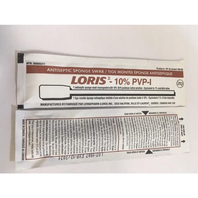 LORIS™ 10% PVP-I Swabstick with 1% Iodine, 50/bx